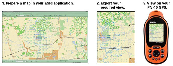 DeLorme Earthmate PN-40 with ESRI Extension Software - Now Export ESRI Maps to a Handheld GPS for Field Use