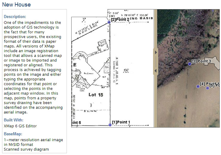 All versions of DeLorme XMap include an image registration tool that allows a scanned map or image to be imported and registered or aligned.
